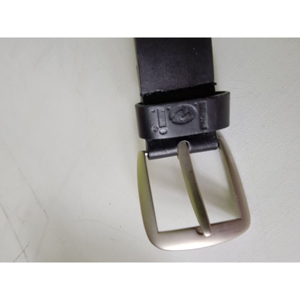 Vintage Y2k Belt L.E.I. Genuine Leather Brown Medium With Chain - Picture 2 of 5